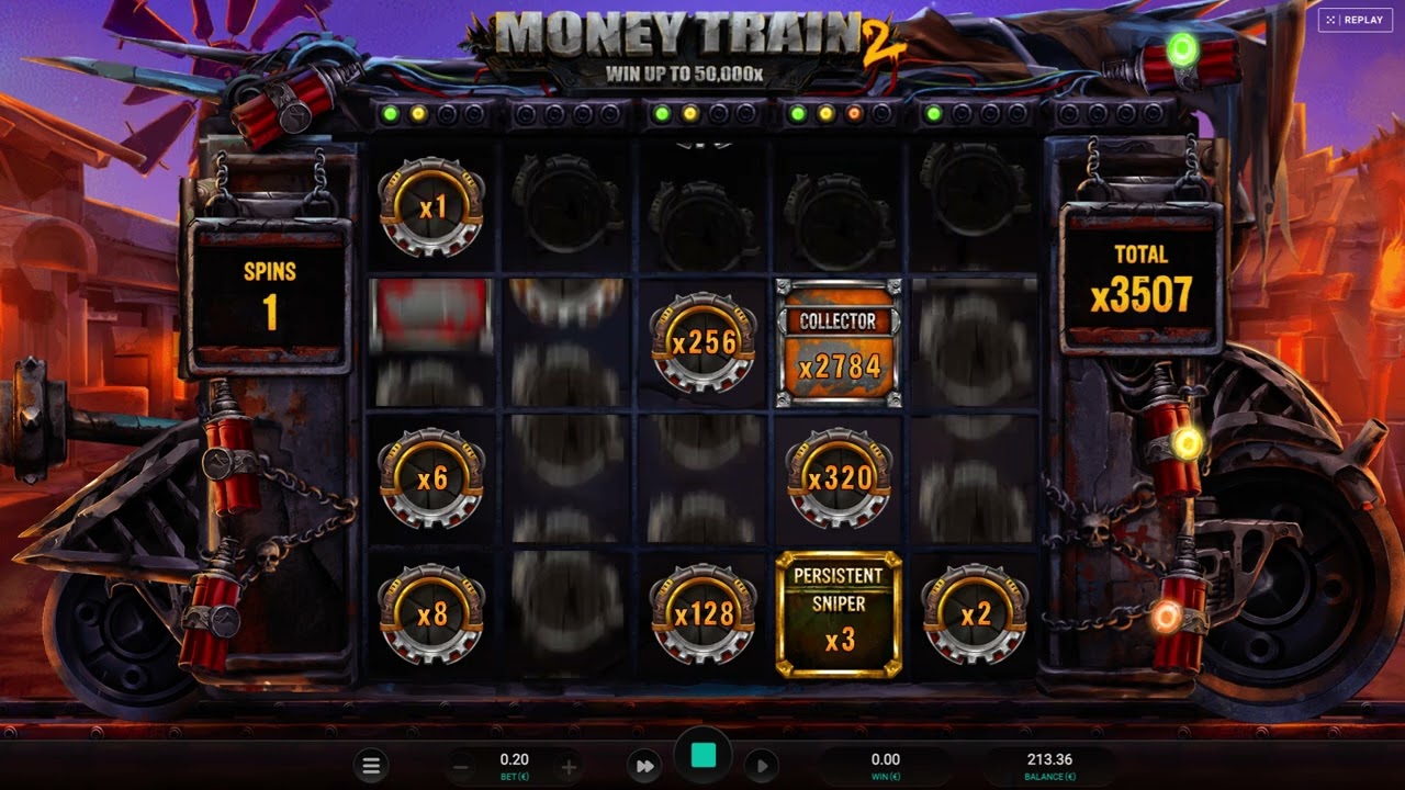 Money Train 2 base game reels – 5x4 grid with outlaw symbols