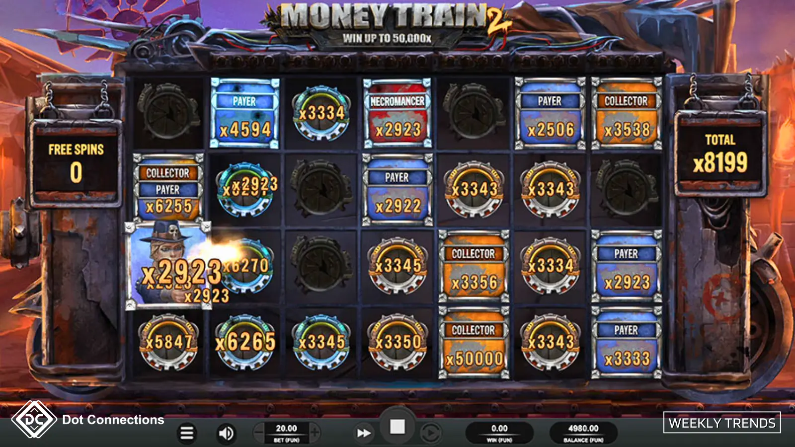 Money Train 2 big win screen on mobile